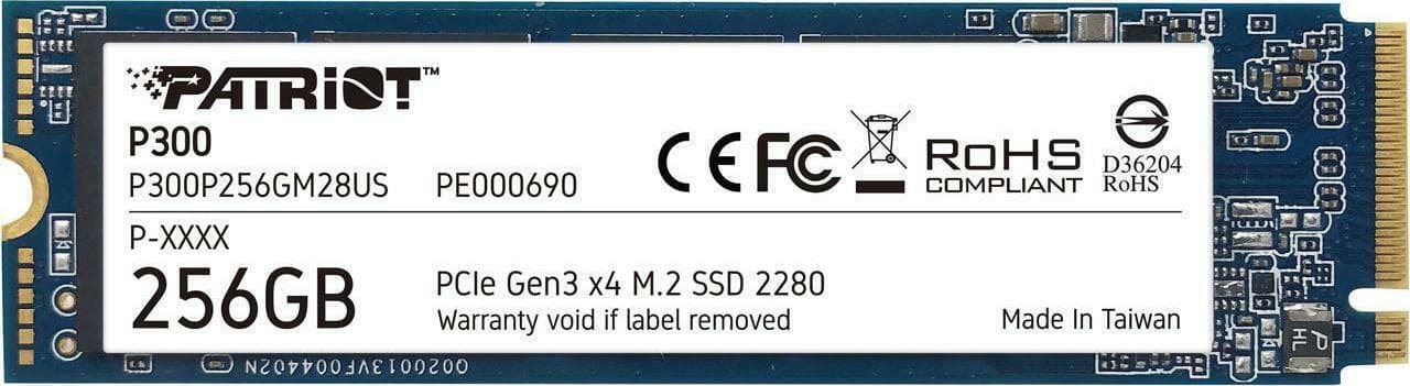 Patriot P300 SSD 256GB τύπου M.2 με σύνδεση PCI Express 3.0 P300P256GM28 2