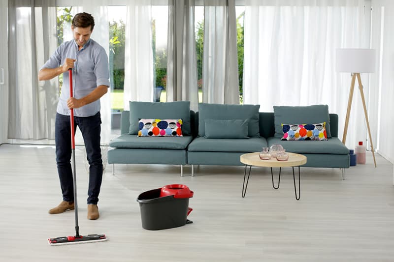 Vileda Ultramat Turbo Xl Mop Dry&wet Παρκετέζα με Μικροίνες 163427 12