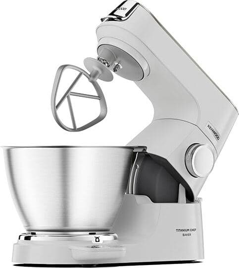 Kenwood Titanium Chef Baker Κουζινομηχανή 1200W με Ανοξείδωτο Κάδο 5lt Λευκή 2