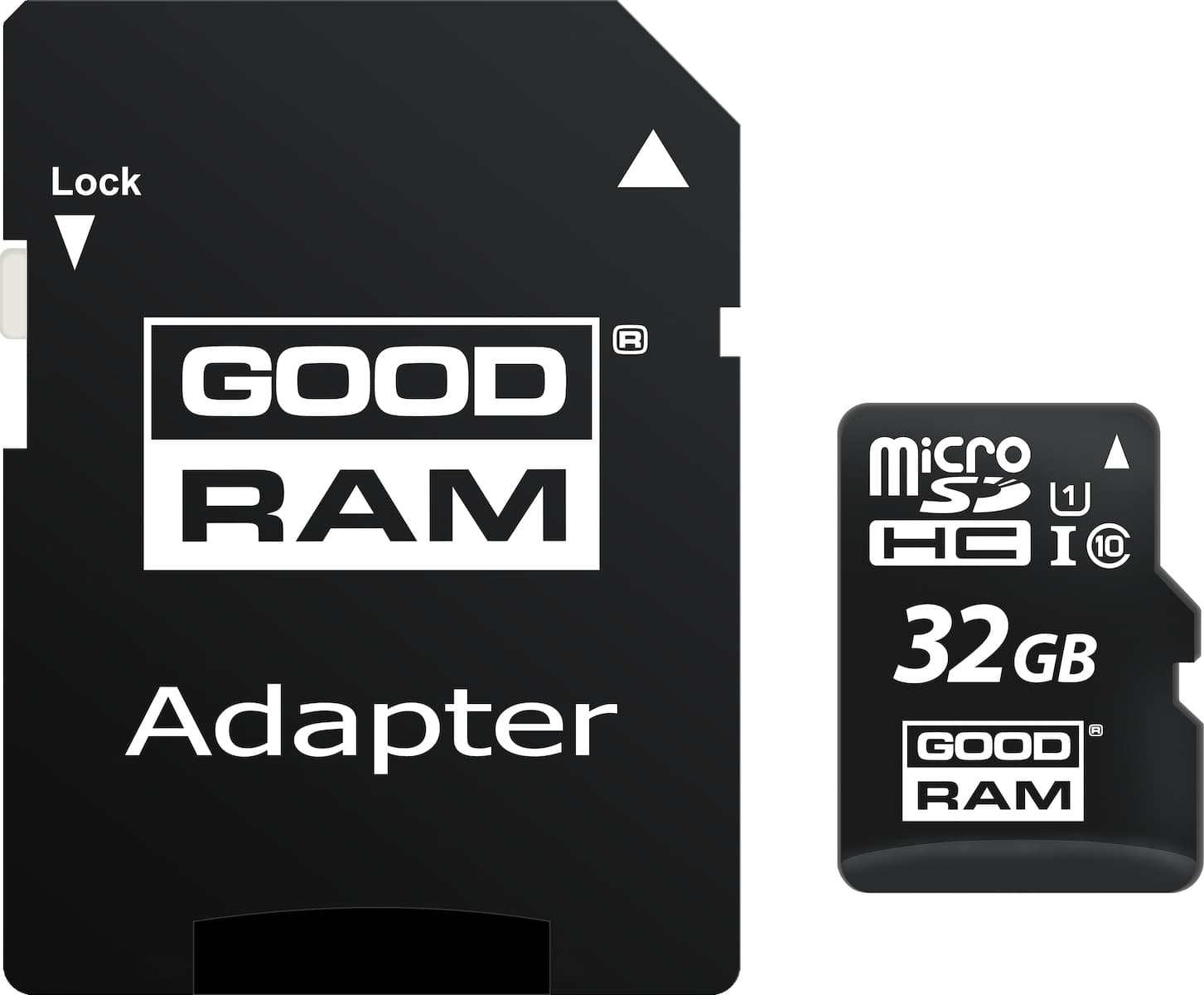 GoodRAM M1AA microSDHC 32GB U1 UHS-I 100MB/s με αντάπτορα 4