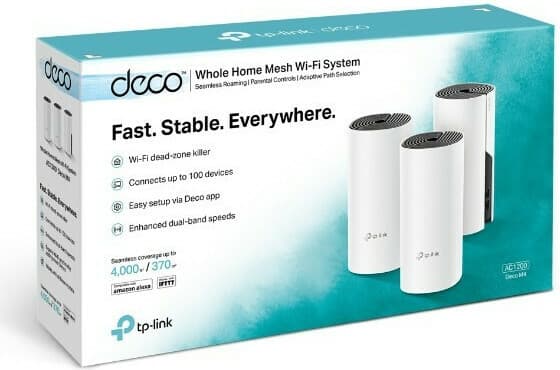 TP-LINK Deco M4 v2 WiFi Mesh Network Access Point Wi‑Fi 5 Dual Band (2.4 & 5GHz) σε Τριπλό Kit 2