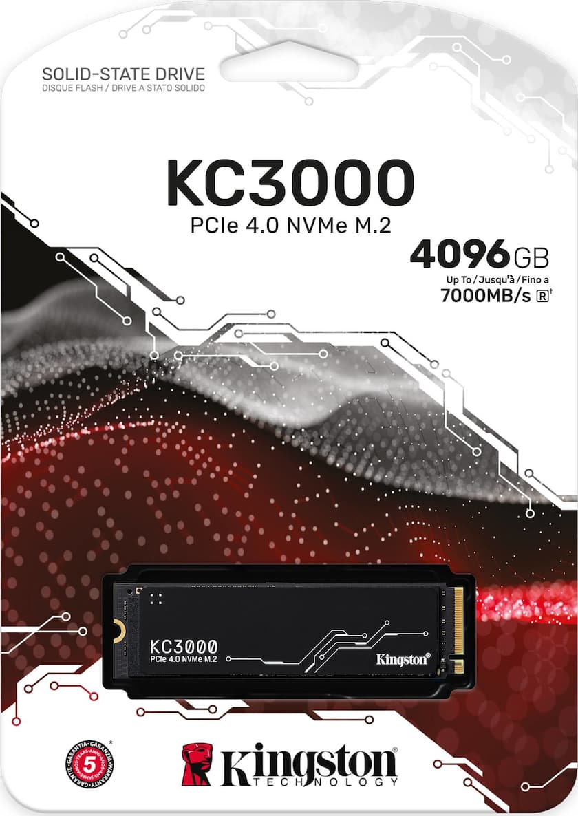 Kingston KC3000 SSD 4.1TB τύπου M.2 με σύνδεση PCI Express 4.0 (PS5 Compatible) SKC3000D/4096G 3