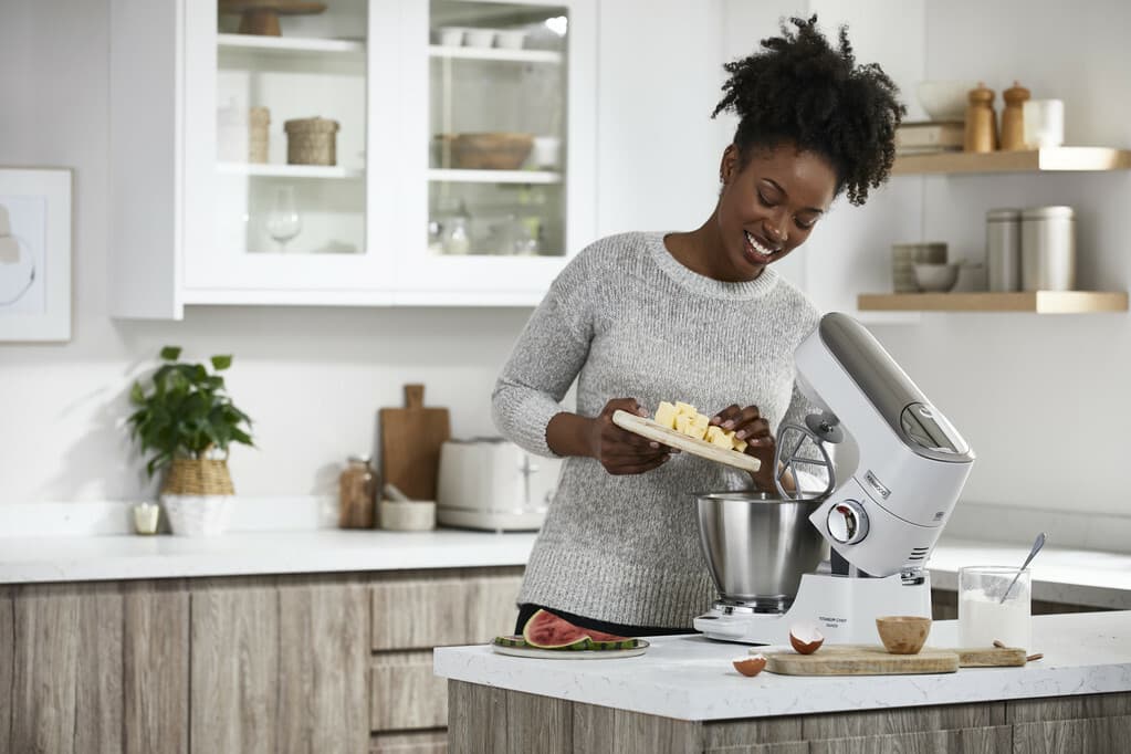 Kenwood Titanium Chef Baker Κουζινομηχανή 1200W με Ανοξείδωτο Κάδο 5lt Λευκή 6