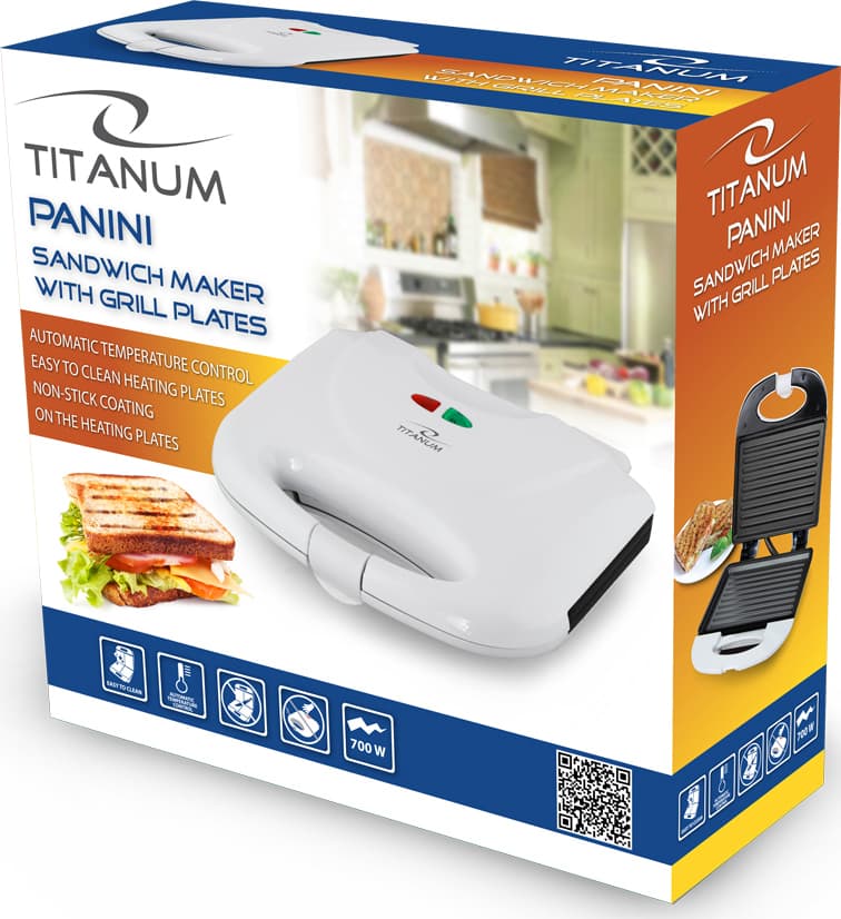 Esperanza Τοστιέρα για 2 Τοστ 700W Λευκή TKT004W 4