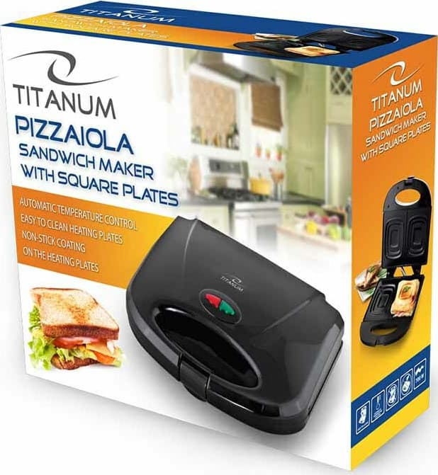 Esperanza Pizzaiola Τοστιέρα για 2 Τοστ 700W Μαύρη 4