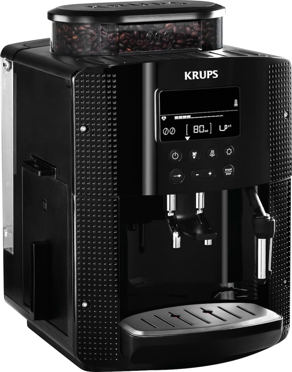 Krups Αυτόματη Μηχανή Espresso 1450W Πίεσης 15bar για Cappuccino με Μύλο Άλεσης Μαύρη EA8150 12