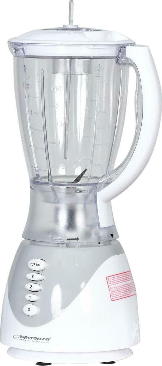 Esperanza Pina Colada Μπλέντερ με Πλαστική Κανάτα 1.5 lt 500W Λευκό 6