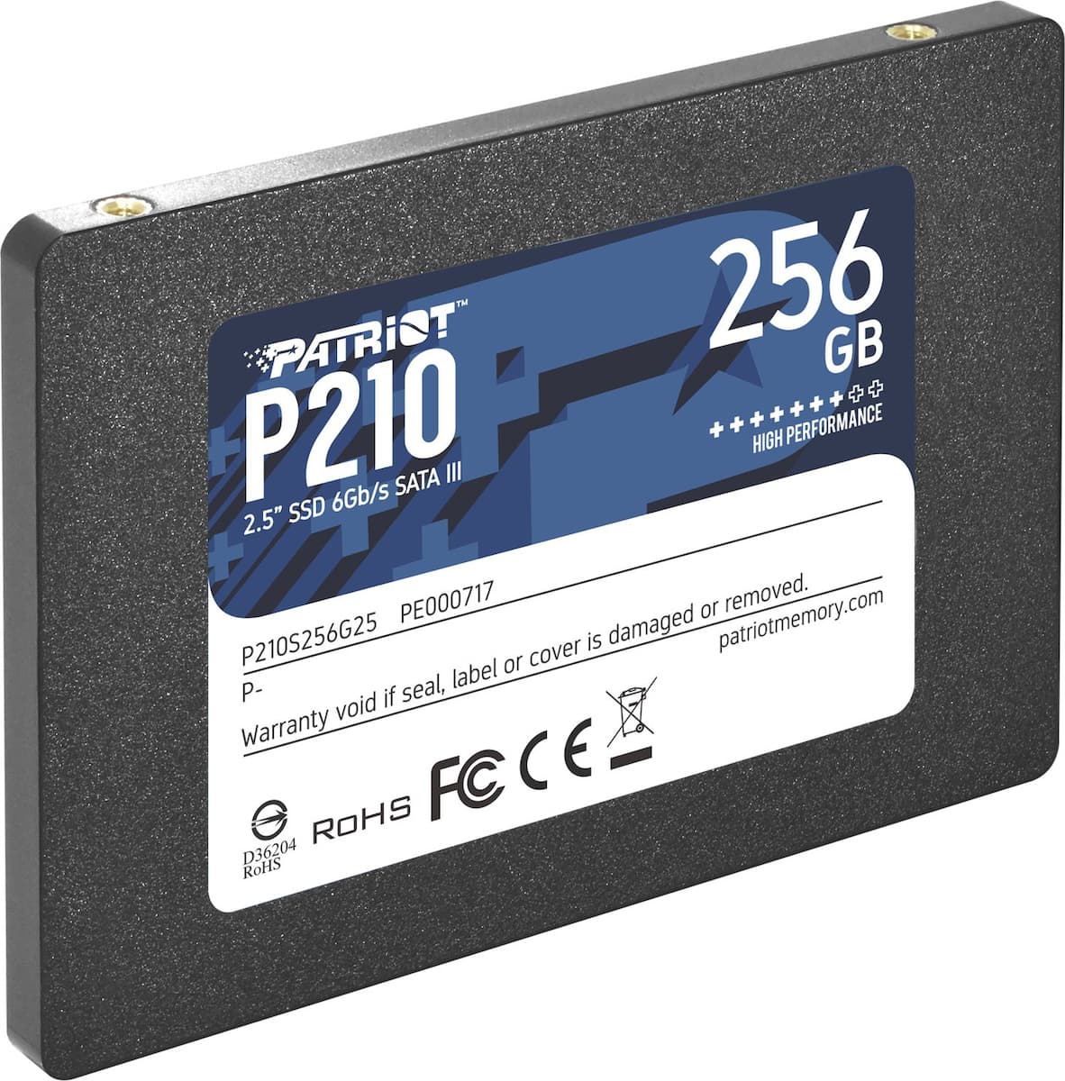 Patriot P210 SSD 256GB τύπου 2.5'' με σύνδεση SATA III P210S256G25 4