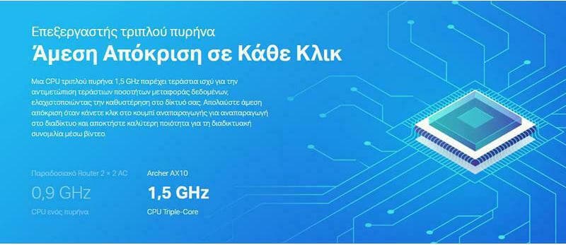 TP-LINK Archer AX10 v1 Ασύρματο Router Wi‑Fi 6 με 4 Θύρες Gigabit 5
