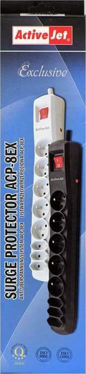 Active Jet APN-8G/1.5M-GR Πολύπριζο 8 Θέσεων με Διακόπτη και Καλώδιο 1.5m Γκρι APN-8g/1,5m-GR 4