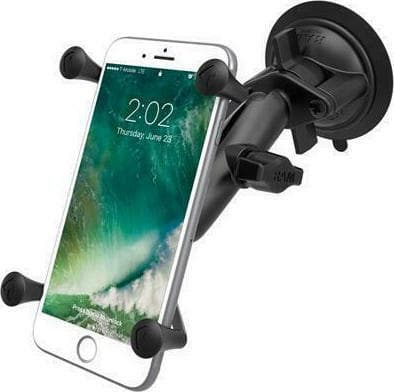 RAM Mount X-Grip Large Βάση Κινητού Αυτοκινήτου με Ρυθμιζόμενα Άγκιστρα Μαύρη RAM-B-166-UN10U