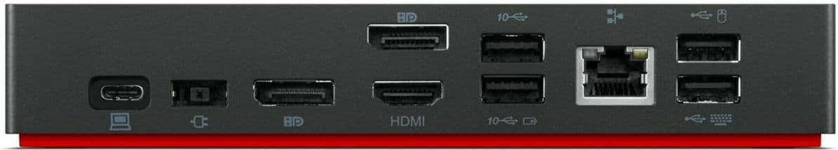 Lenovo ThinkPad Universal 90W USB-C Docking Station με HDMI/DisplayPort 4K PD Ethernet και σύνδεση 3 Οθονών Μαύρο 3