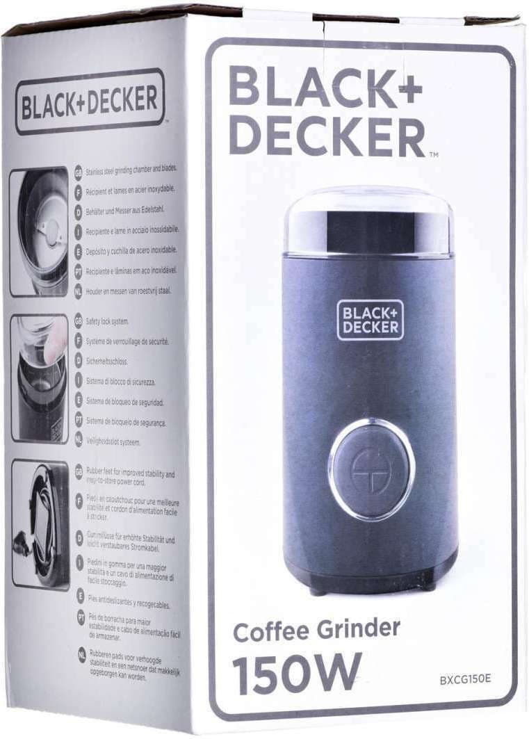 Black & Decker BXCG150E ES9080010B Ηλεκτρικός Μύλος Καφέ 150W με Χωρητικότητα 50gr Μαύρος 11