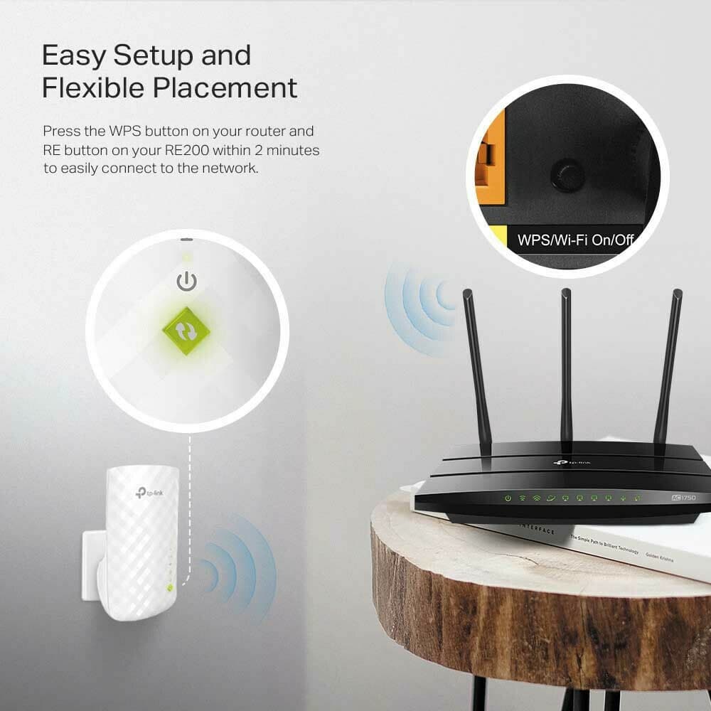 TP-LINK RE200 v5 WiFi Extender Dual Band (2.4 & 5GHz) 750Mbps 7