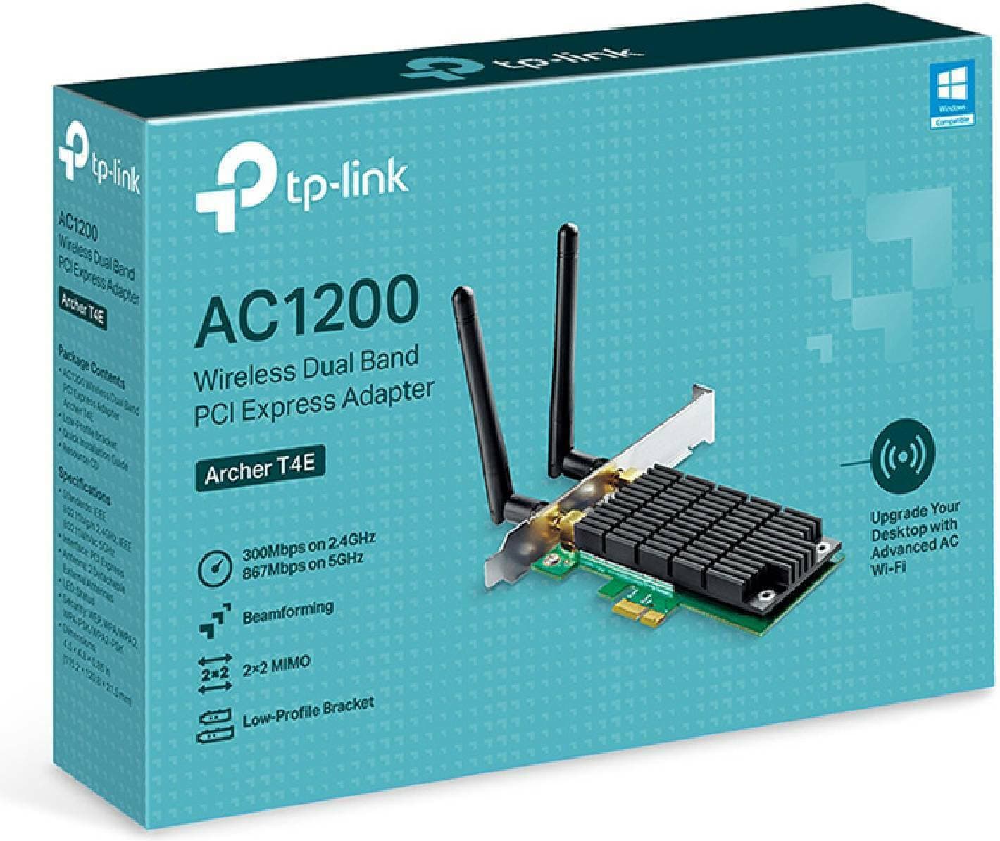 TP-LINK Archer T4E v1 Ασύρματη Κάρτα Δικτύου Wi‑Fi 5 (1200Mbps) PCI-e 5