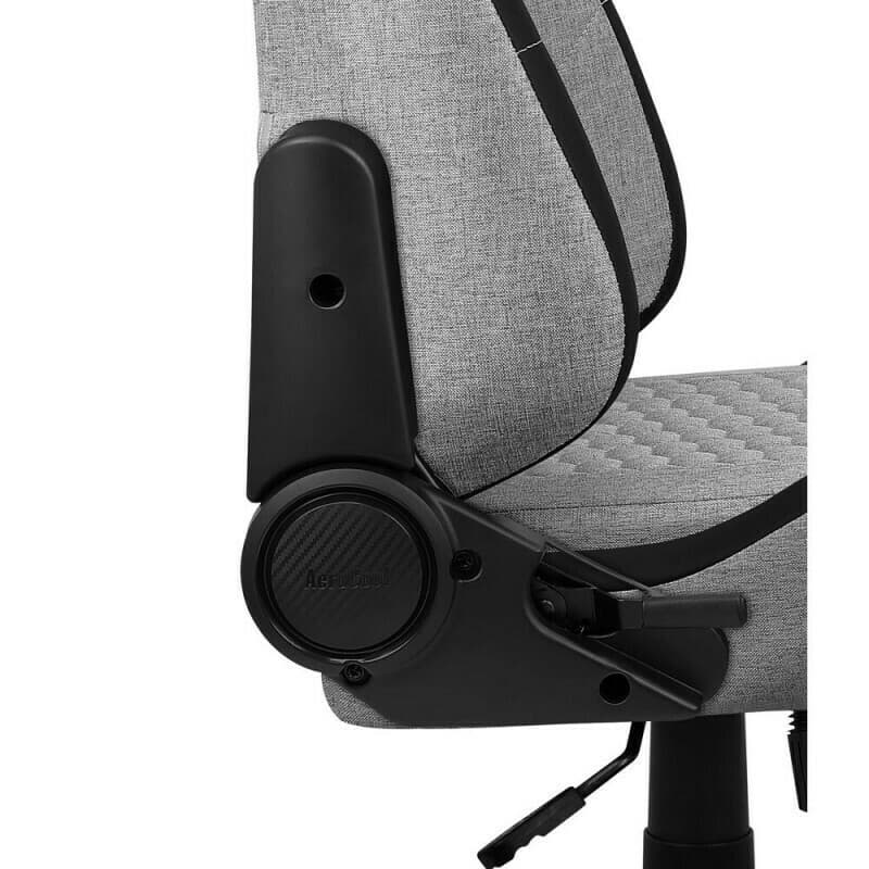 Aerocool Crown AeroWeave Υφασμάτινη Καρέκλα Gaming με Ρυθμιζόμενα Μπράτσα Ash Grey 4