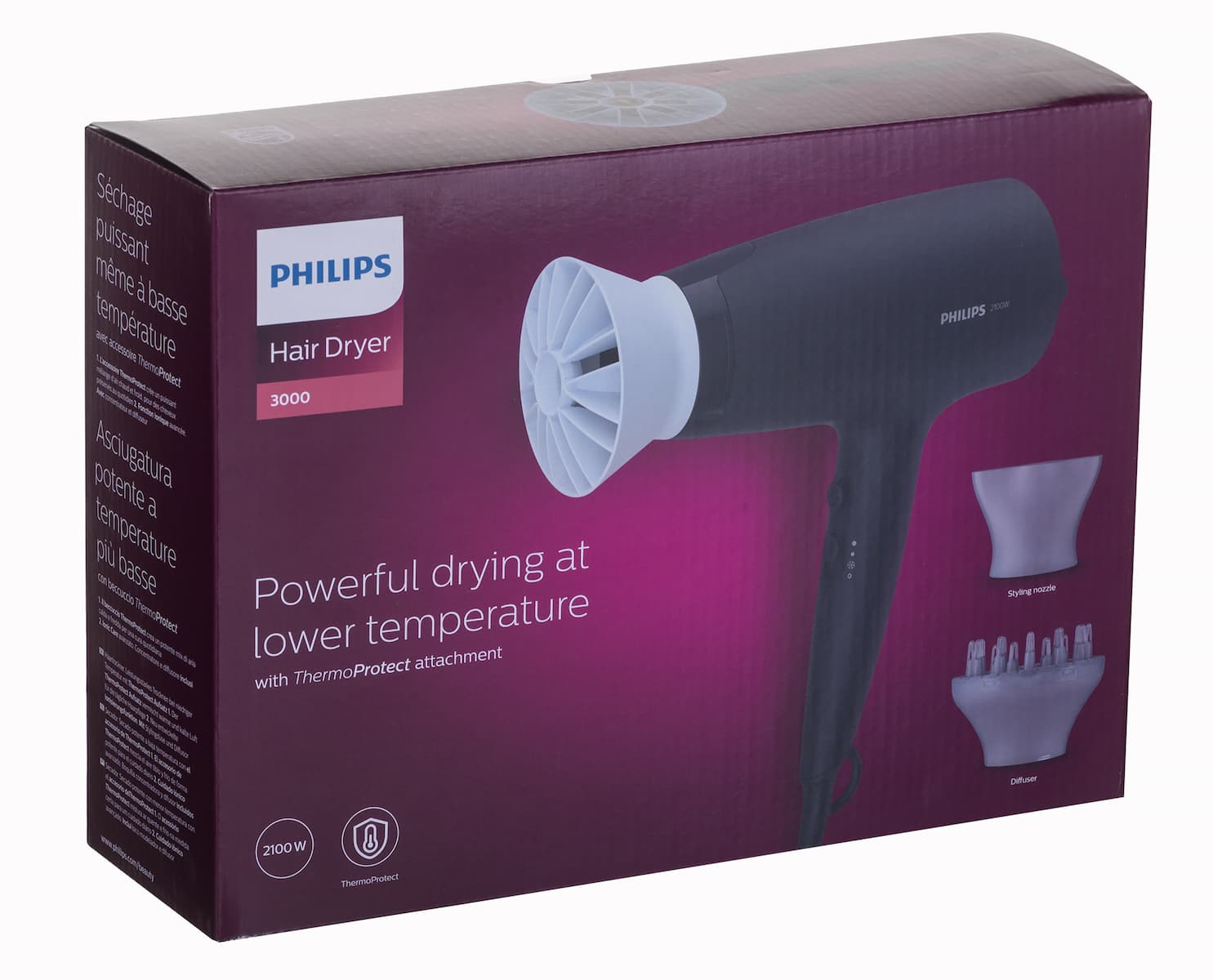 Philips Series 3000 Πιστολάκι Μαλλιών με Φυσούνα 2100W Dark Blue BHD360/20 3