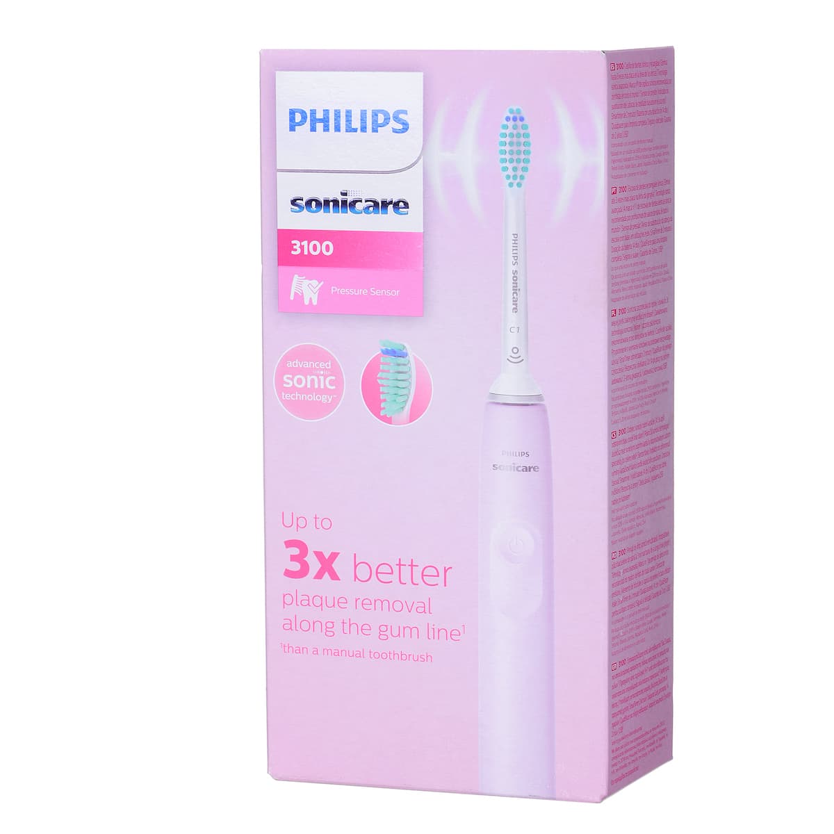 Philips Sonicare 3100 Ηλεκτρική Οδοντόβουρτσα με Χρονομετρητή και Αισθητήρα Πίεσης Sugar Rose 10
