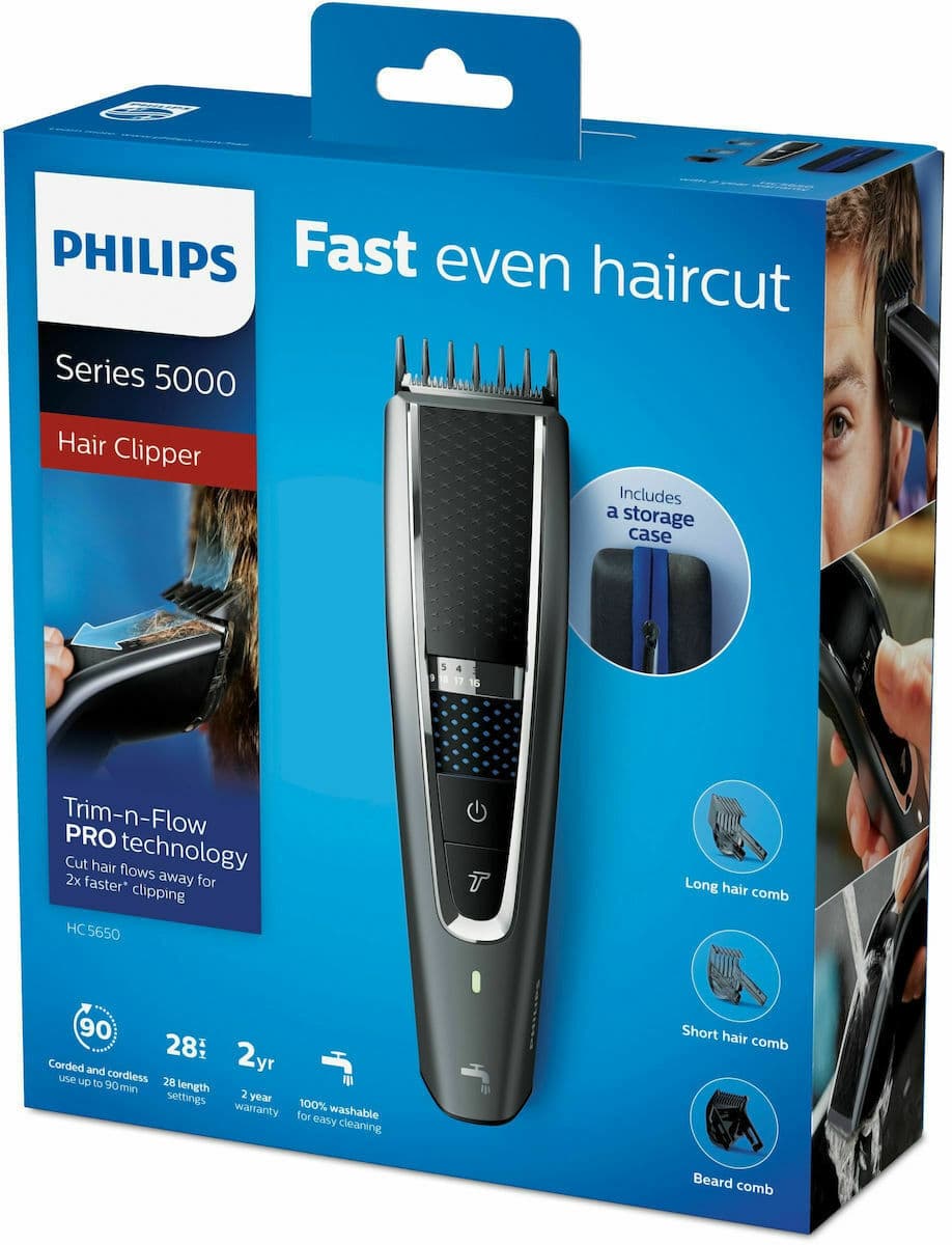 Philips Series 5000 Επαναφορτιζόμενη Κουρευτική Μηχανή Silver/Black HC5650/15 3