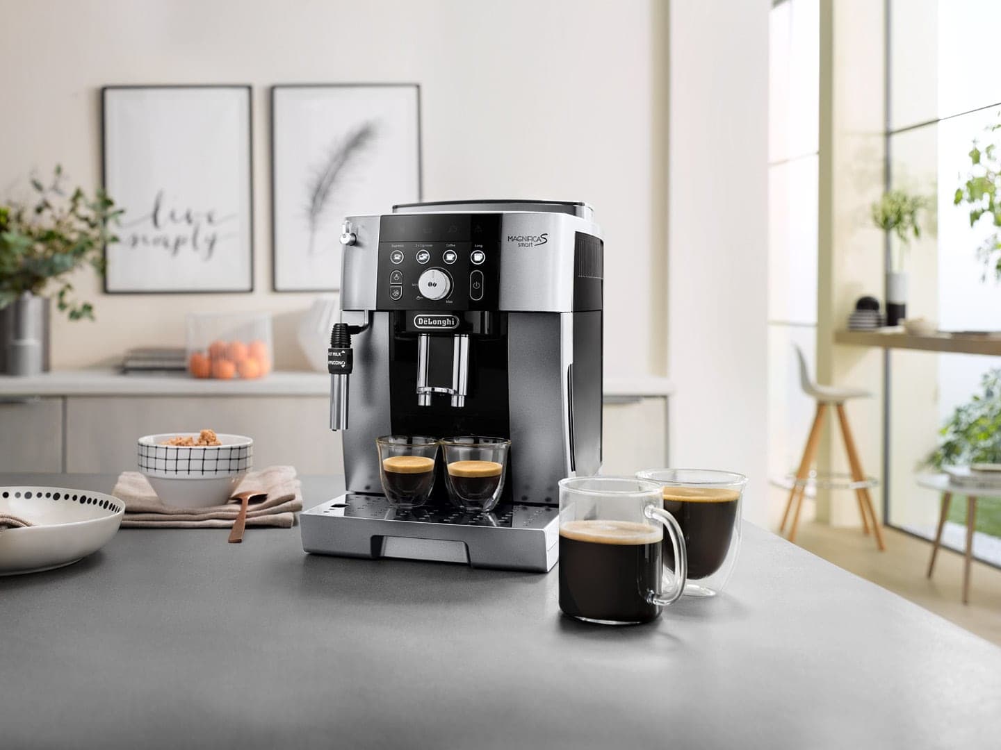 De'Longhi Magnifica S Smart Αυτόματη Μηχανή Espresso 1450W Πίεσης 15bar με Μύλο Άλεσης Ασημί ECAM250.23.SB 4
