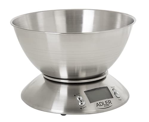 Adler AD-3134 Ψηφιακή Ζυγαριά Κουζίνας με Κάδο έως 5kg Inox AD 3134 2