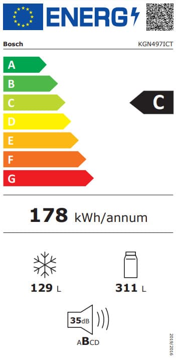 Bosch Ψυγειοκαταψύκτης 440lt Total NoFrost Υ203xΠ70xΒ66.7εκ. Inox KGN497ICT 14