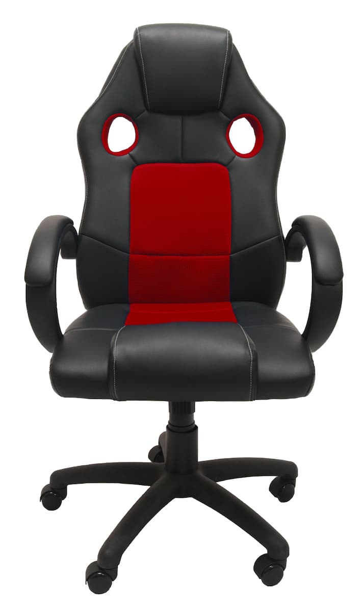 Topeshop Enzo Καρέκλα Gaming Δερματίνης Red - Black 3