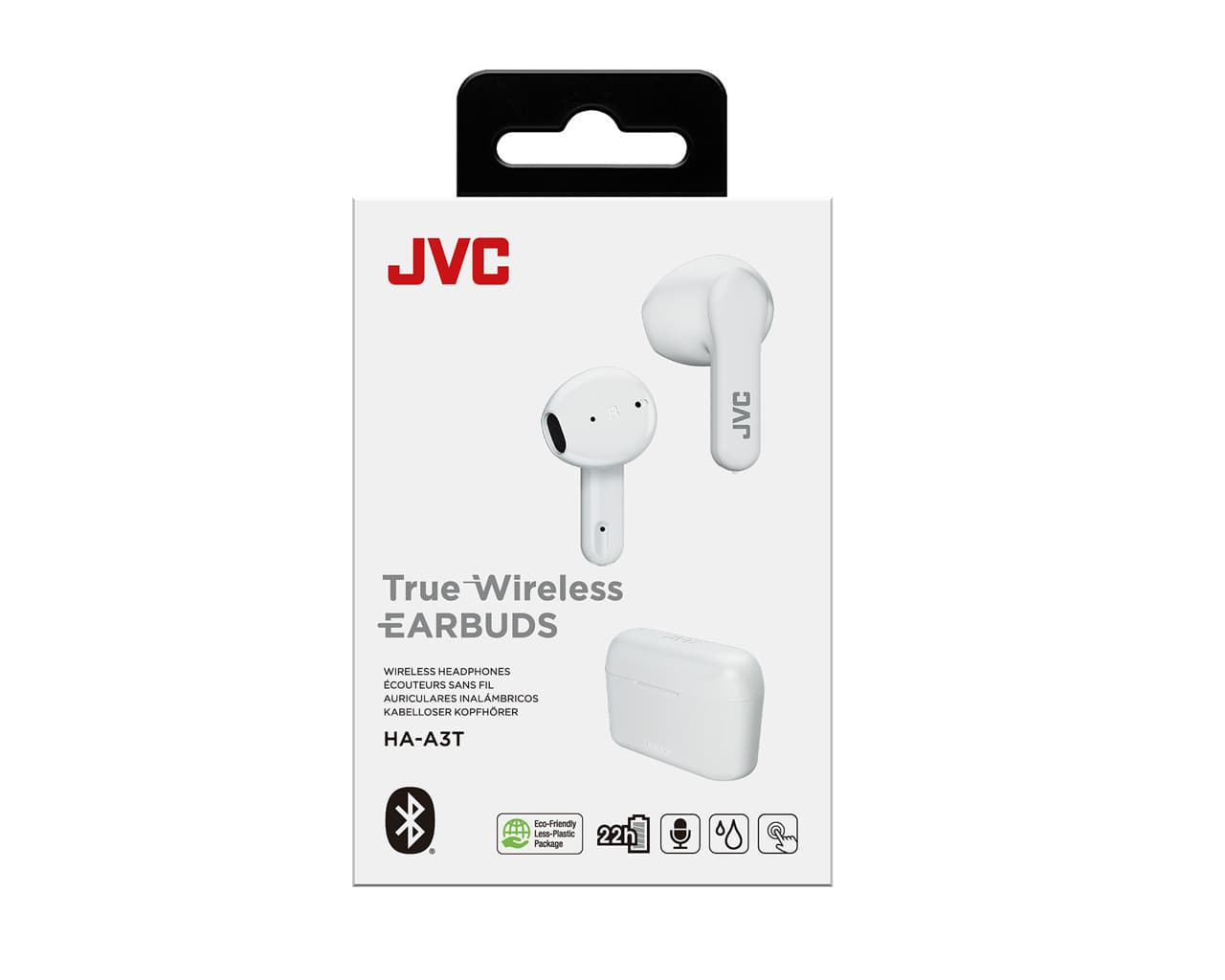 JVC HA-A3T Earbud Bluetooth Handsfree Ακουστικά με Αντοχή στον Ιδρώτα και Θήκη Φόρτισης Λευκά 5