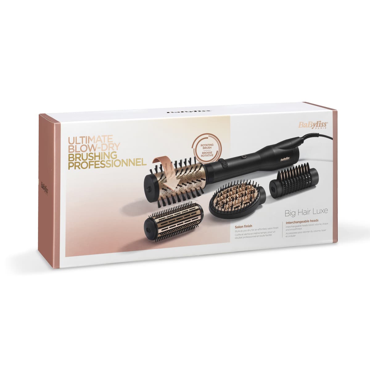 Babyliss Big Hair Luxe Κεραμική Ηλεκτρική Βούρτσα με Αέρα & Περιστρεφόμενη Κεφαλή για Ίσιωμα και Μπούκλες 650W 214550 8
