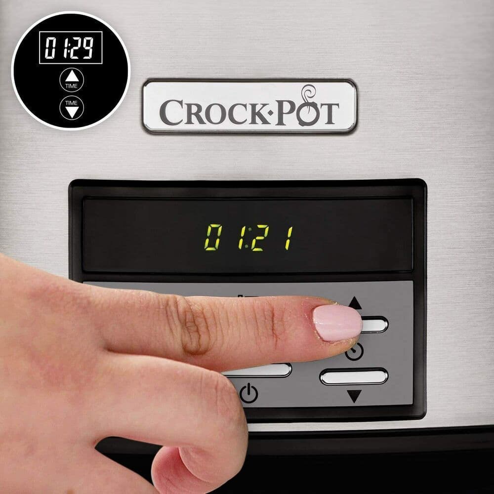 Crock-Pot CSC063X Slow Cooker 350W με Χωρητικότητα 7.5lt Ασημί
