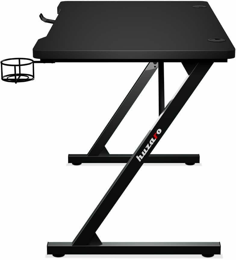 Γραφείο Gaming Hero 1.8 Ξύλινο Μαύρο με Μεταλλικά Πόδια 100x60x70εκ. HZ-HERO-1.8-BLACK 4
