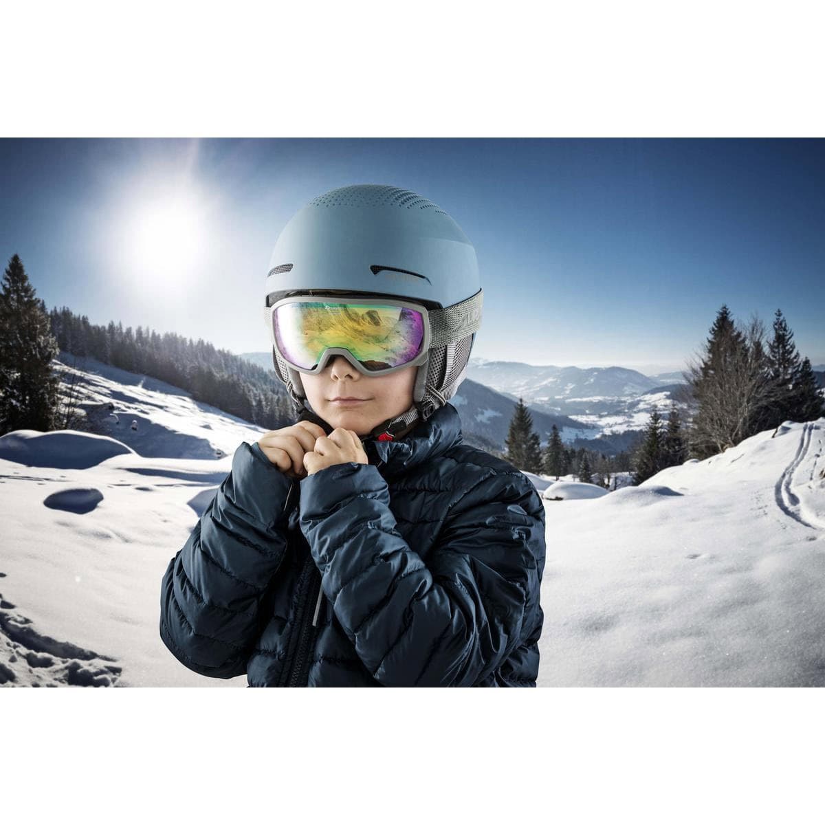 Alpina Zupo Junior Hi-EPS Παιδικό Κράνος για Σκι & Snowboard σε Μαύρο Χρώμα A9224_30 5