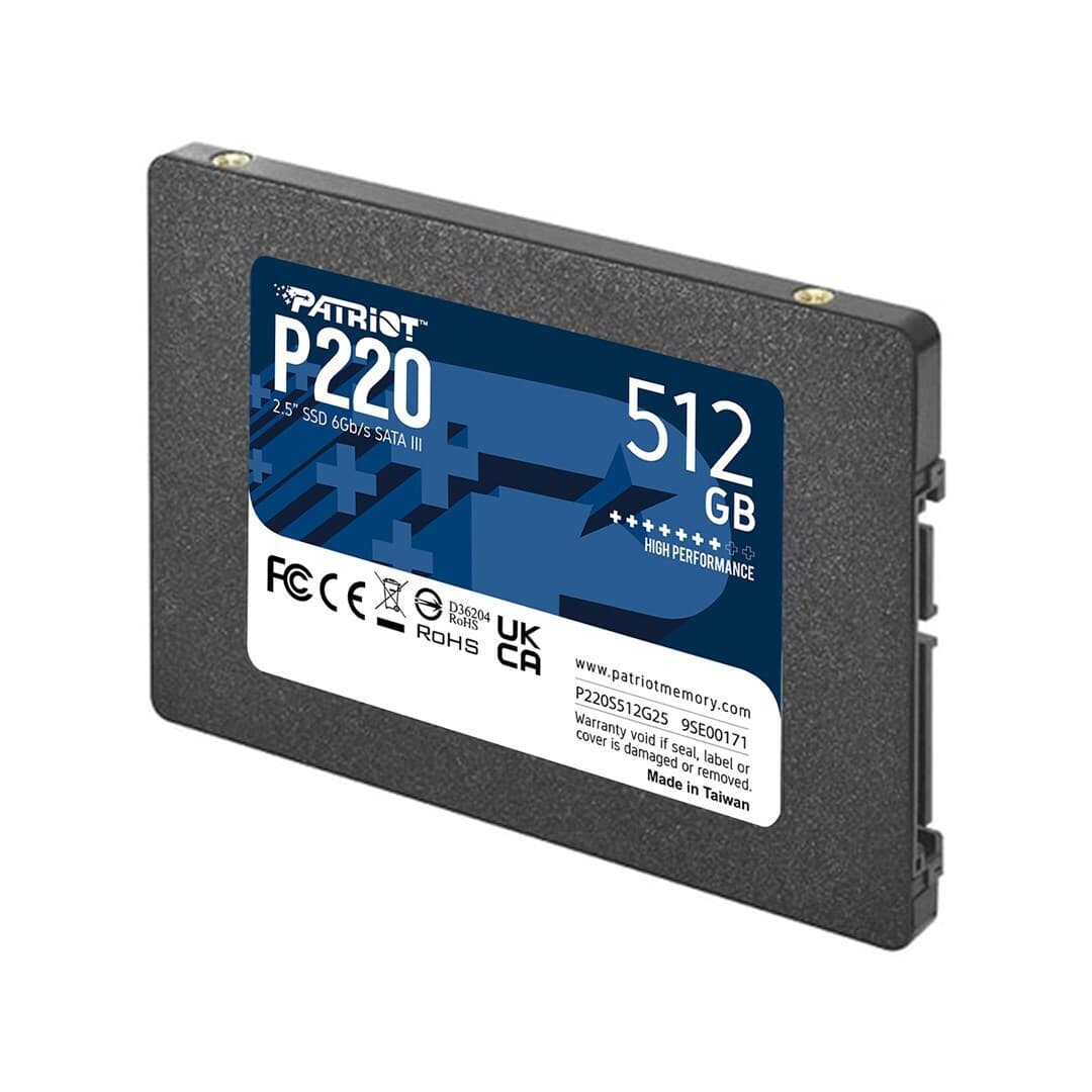 Patriot P220 SSD 512GB τύπου 2.5'' με σύνδεση SATA III P220S512G25 Bulk 5