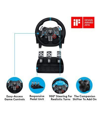 Logitech G29 Driving Force Τιμονιέρα με Πετάλια για PC / PS3 / PS4 / PS5 με 900° Περιστροφής 8