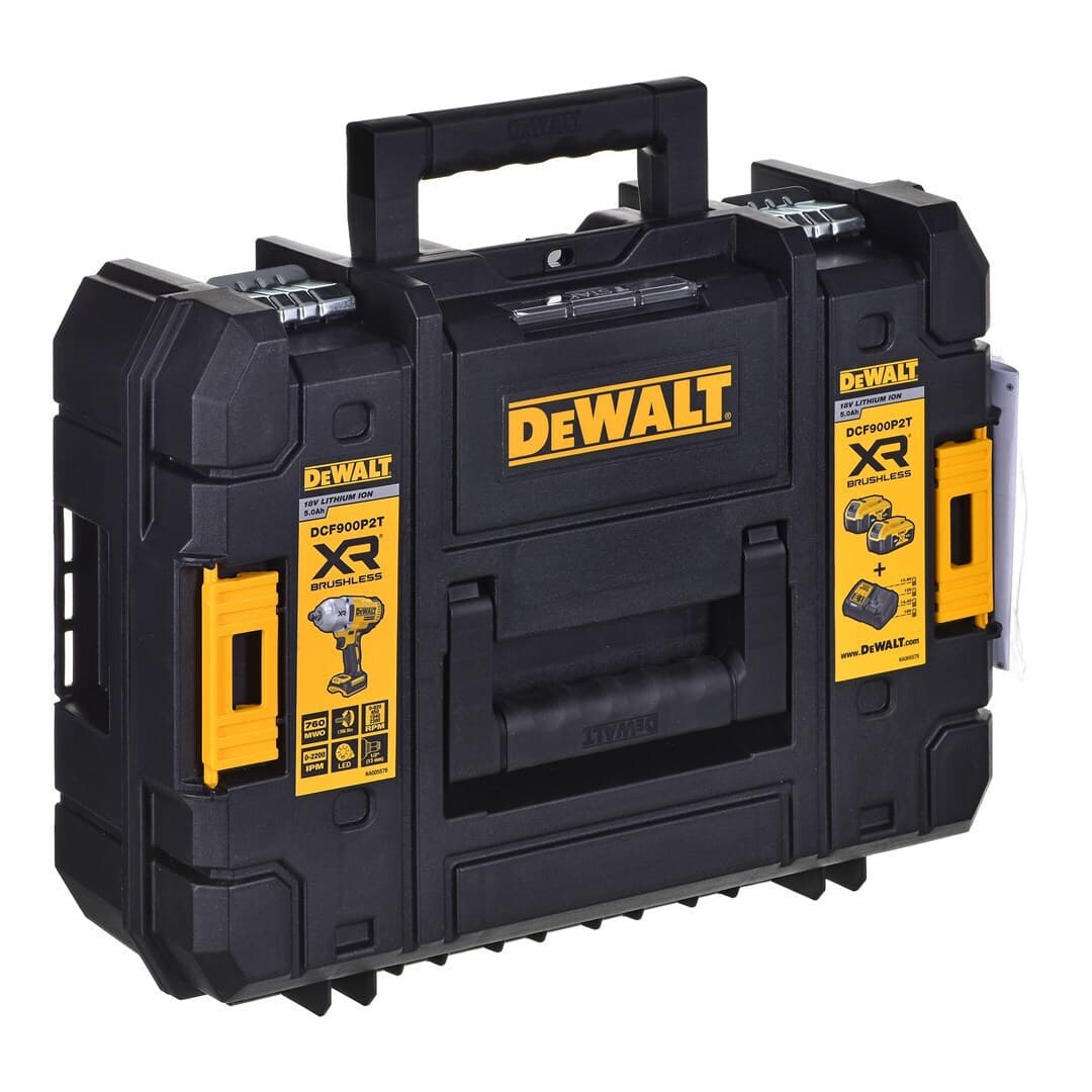 DEWALT DCF900P2T Brushless Μπουλονόκλειδο Μπαταρίας 18V 2x5Ah με Υποδοχή 1/2" 2