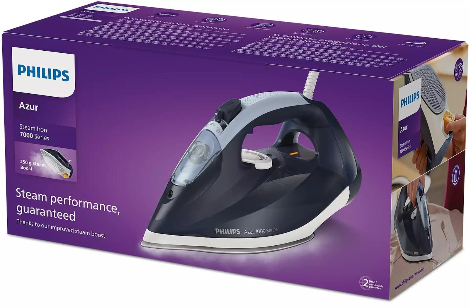 Philips Azur DST7030/20 Σίδερο Ατμού 2800W με Συνεχόμενη Παροχή Ατμού 50gr/min Blue 4