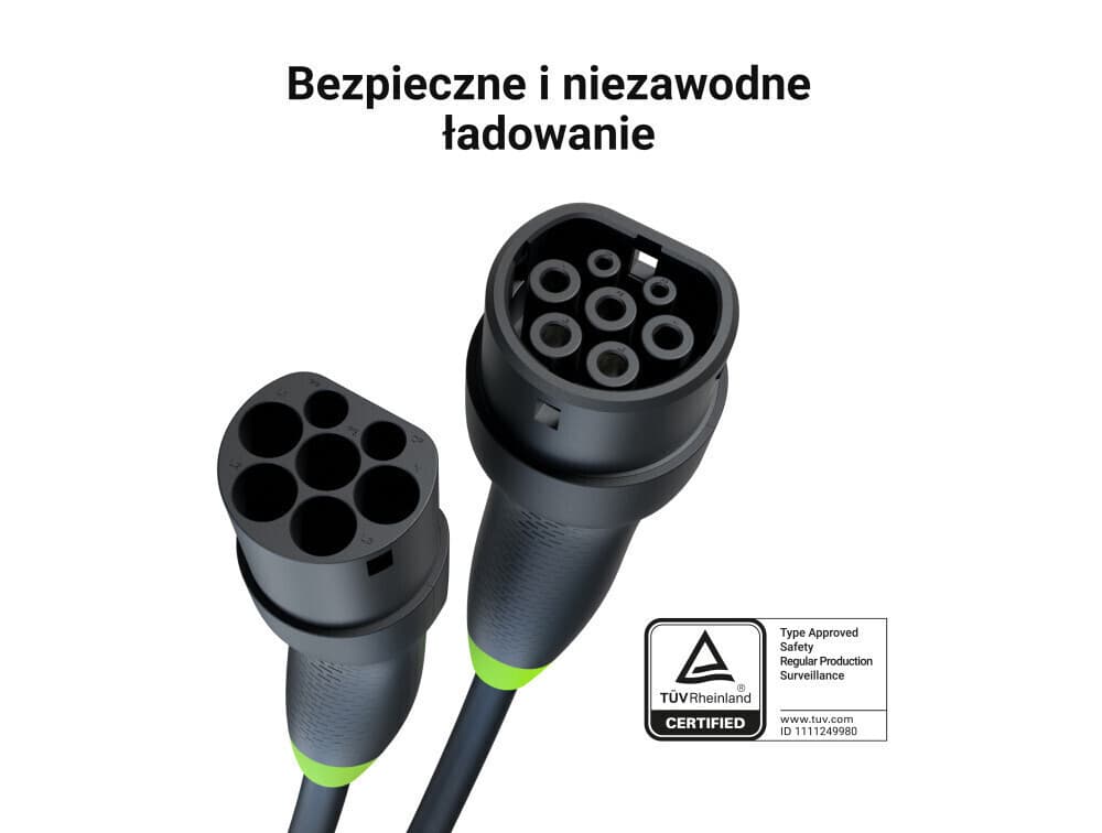 Green Cell Καλώδιο Φόρτισης Τριφασικό 5m Type 2 - Type 2 EVKABGC01