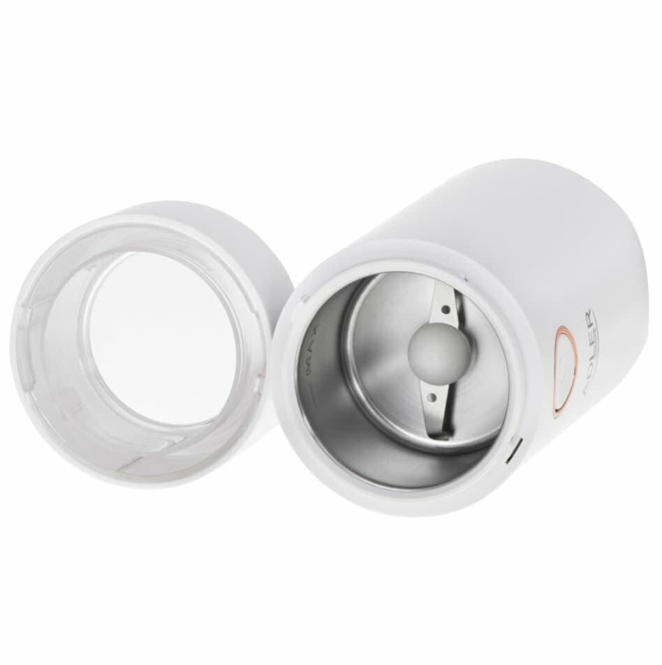 Adler AD 4446WG Ηλεκτρικός Μύλος Καφέ 150W με Χωρητικότητα 75gr Λευκός 5
