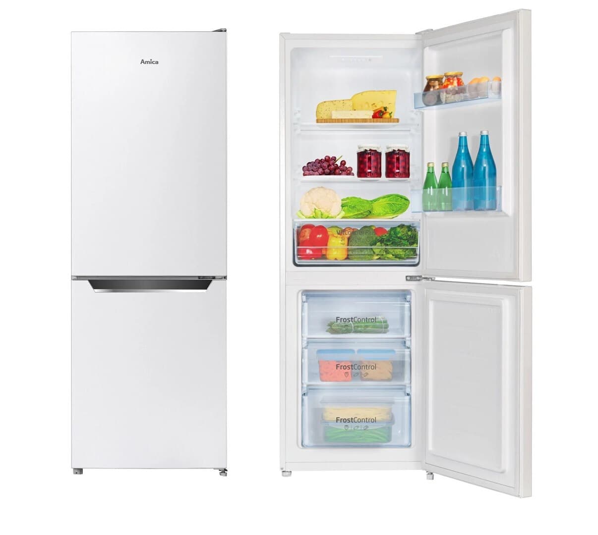 Amica Ψυγειοκαταψύκτης 227lt NoFrost Υ159.3xΠ54xΒ55εκ. Λευκός FK2425.4UNT 3
