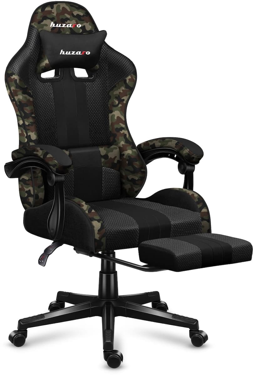 Huzaro Force 4.7 Καρέκλα Gaming Δερματίνης με Υποπόδιο Camo
