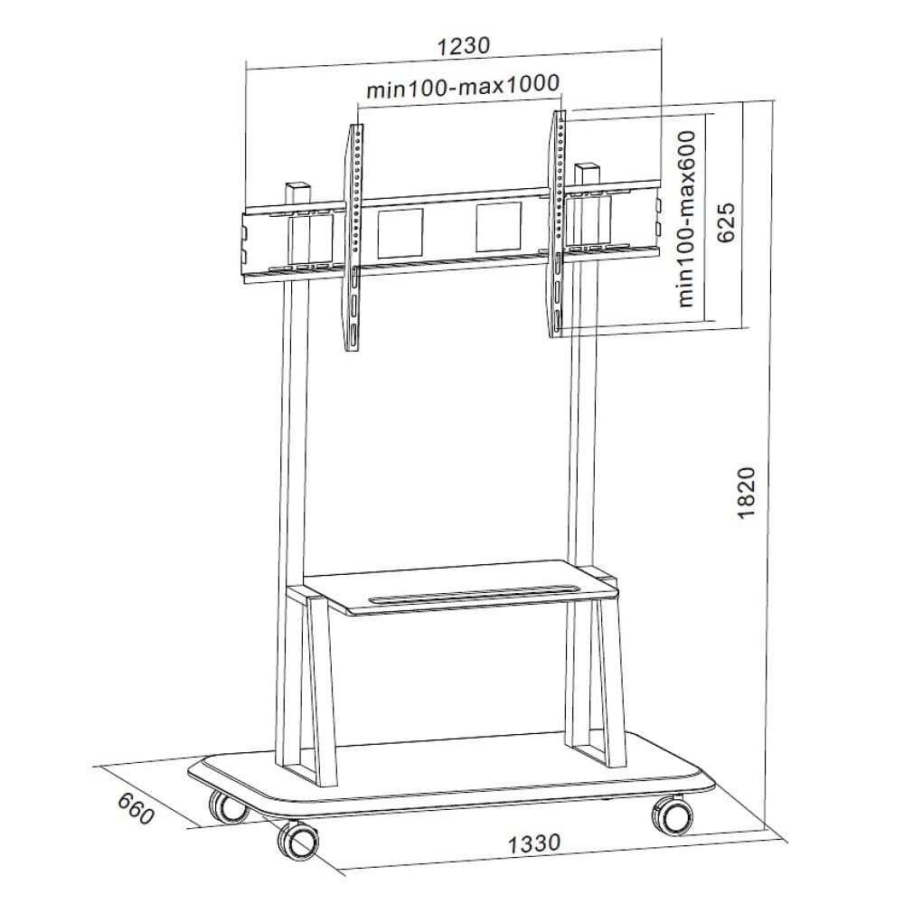 Techly ICA-TR31 Βάση Τηλεόρασης Δαπέδου έως 120" και 150kg 7