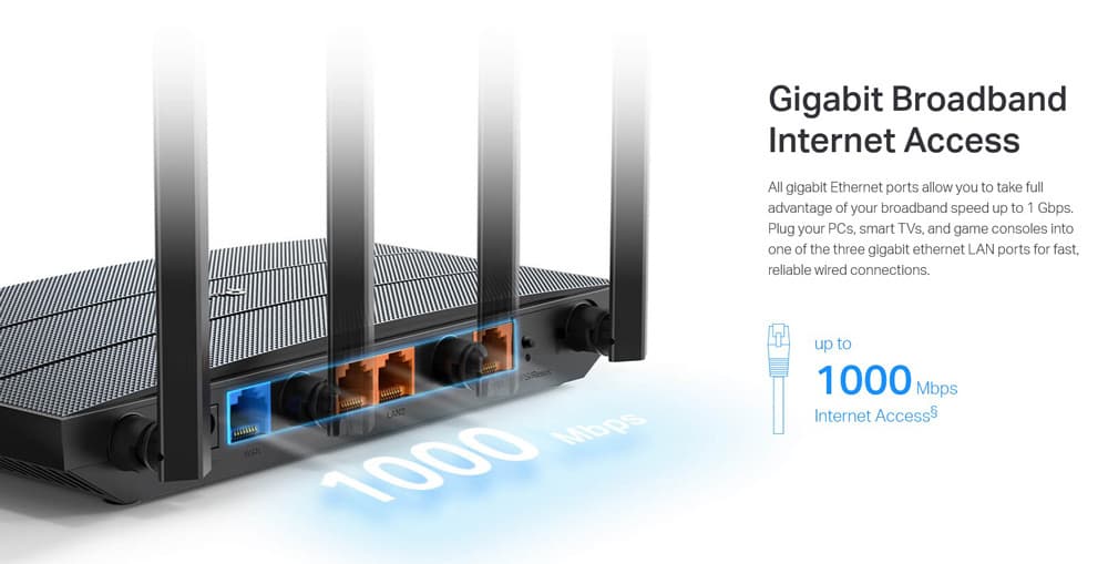 TP-LINK Archer AX12 v1 Ασύρματο Router Wi‑Fi 6 με 4 Θύρες Gigabit 6