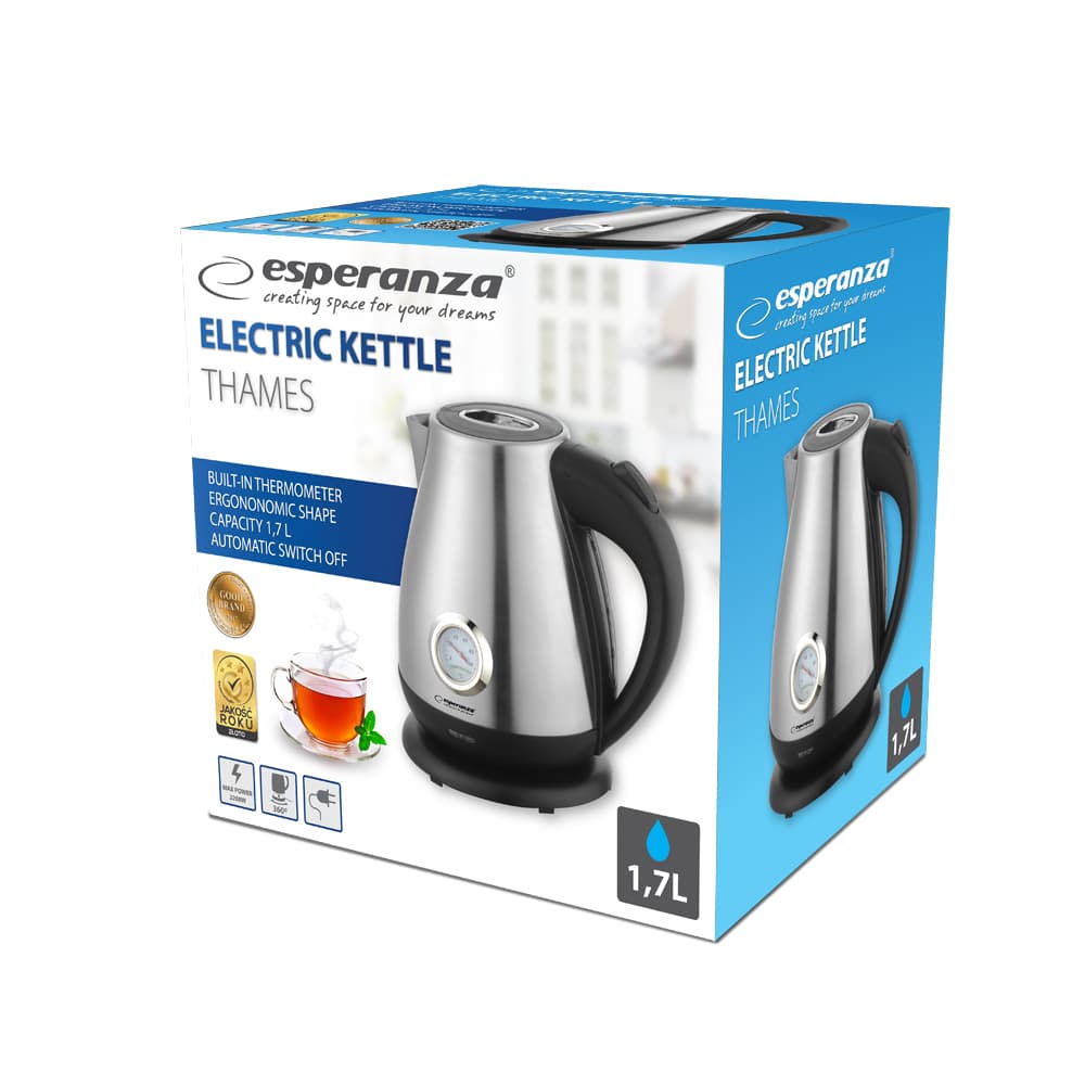 Esperanza Βραστήρας 1.7lt 2200W Ασημί EKK029 4