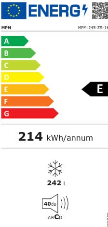MPM Όρθιος Καταψύκτης 242lt MPM-245-ZS-16