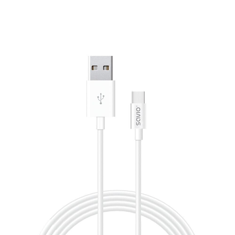 Savio USB 2.0 Cable USB-C male - USB-A Λευκό 1m CL-125 6
