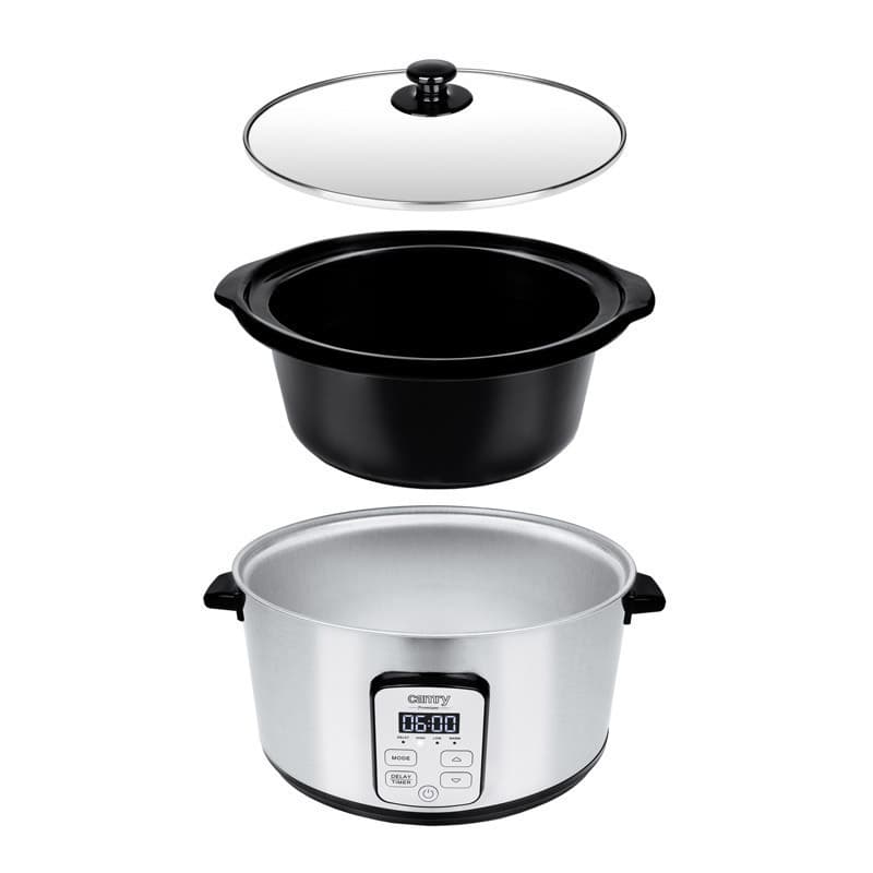Camry CR-6414 Slow Cooker 270W με Χωρητικότητα 4.7lt Ασημί 5