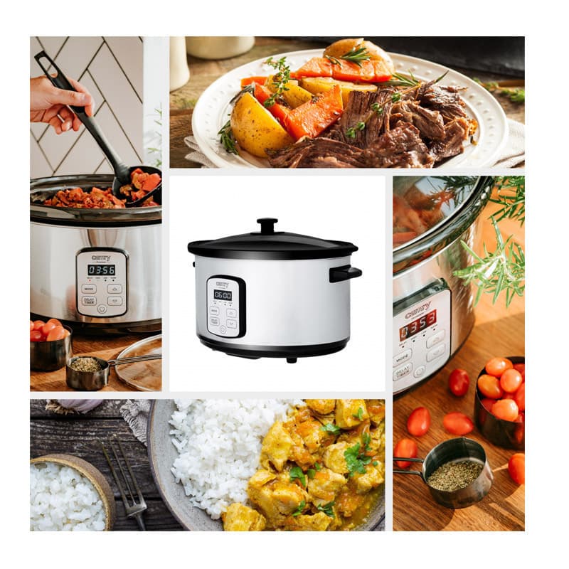 Camry CR-6414 Slow Cooker 270W με Χωρητικότητα 4.7lt Ασημί 8