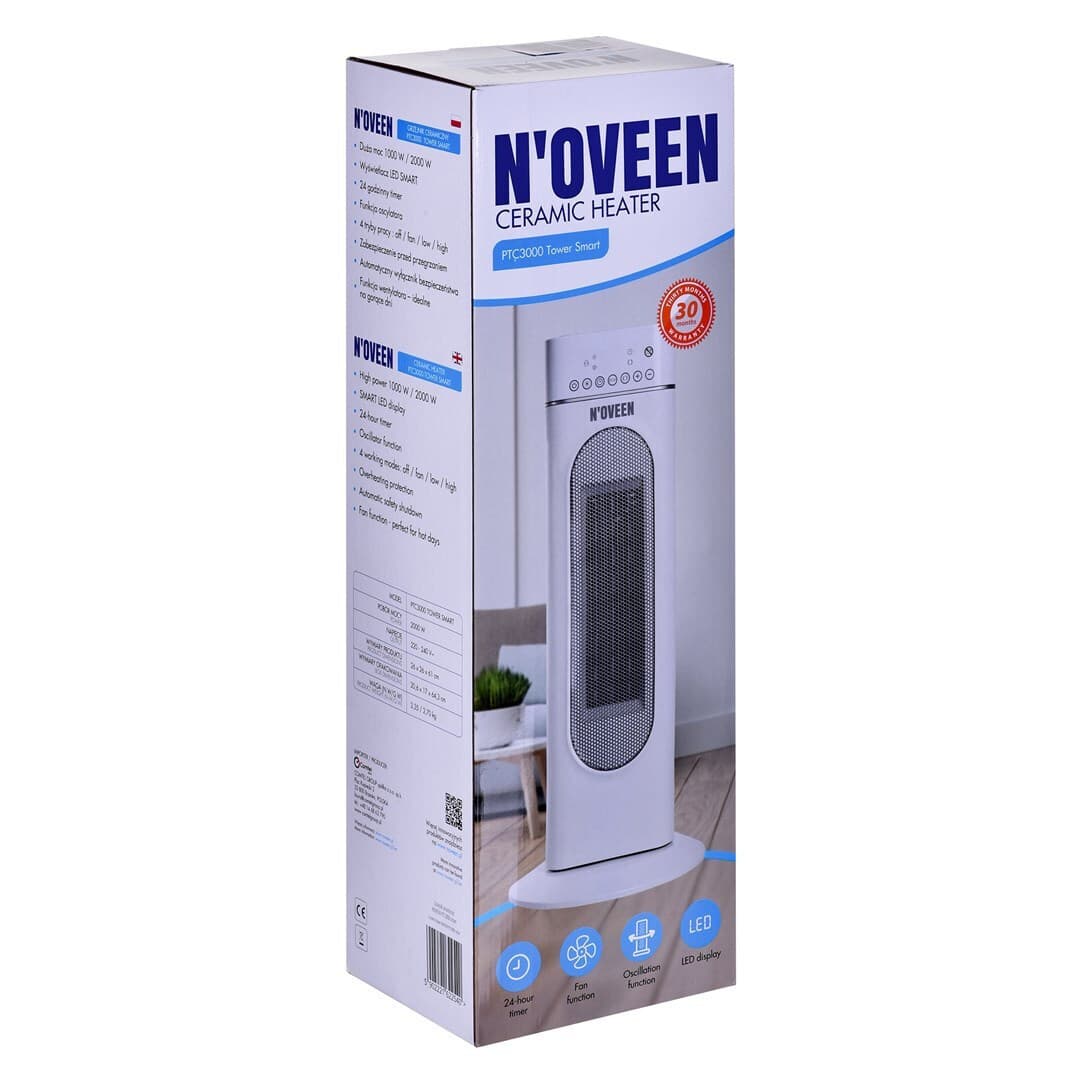 N'Oveen Αερόθερμο Δωματίου Δαπέδου 2000W PTC3000 4