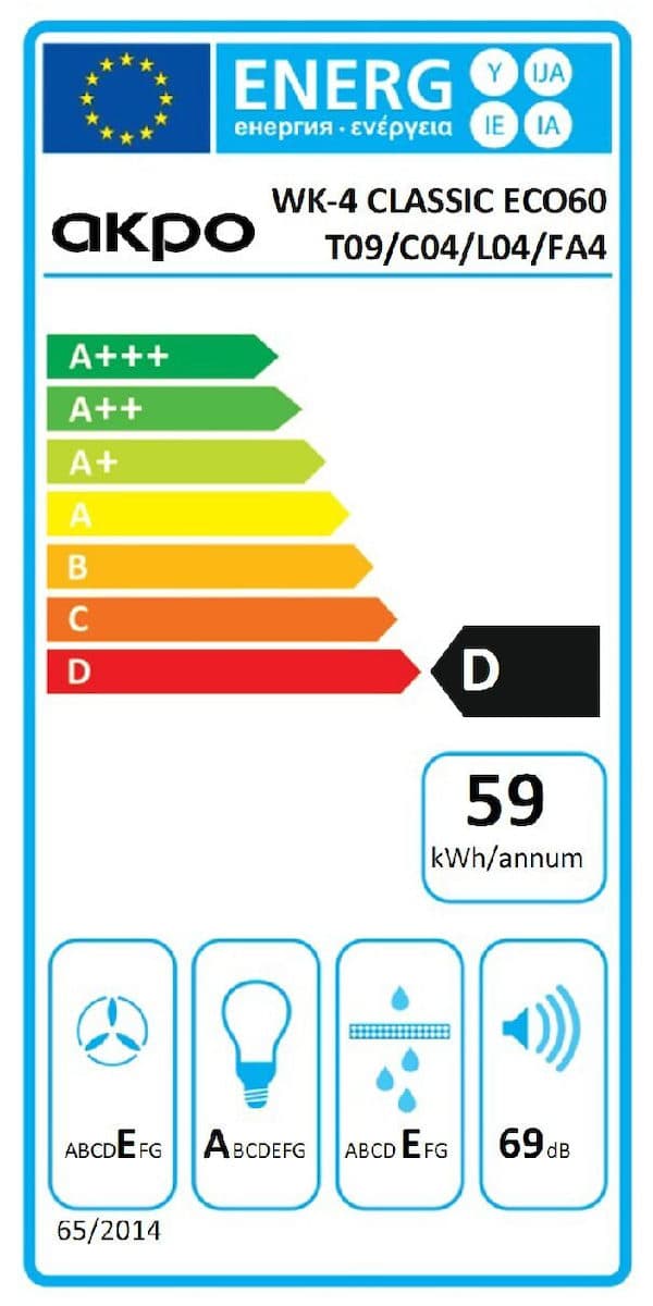 Akpo WK-4 Classic Eco Απορροφητήρας Καμινάδα 60cm Inox 4