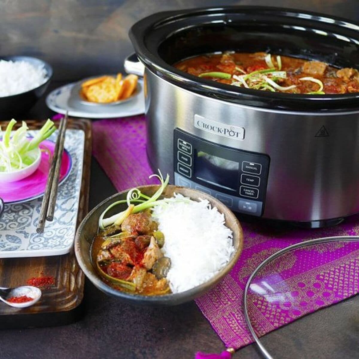 Crock-Pot CSC066X Slow Cooker 240W με Χωρητικότητα 5.6lt Ασημί
